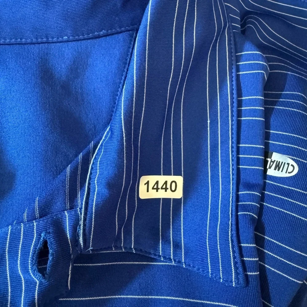 Adidas Dallas Cowboys Climate Polo Shirt Blue With White Stripes L